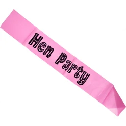 New Black & Pink Hen Party Sash Badges|Hen Party