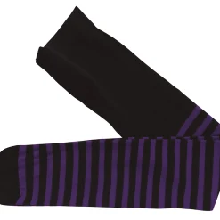 Card Factory Black & Purple Striped Children's Tights