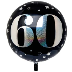 Sale Black & Silver 60th Birthday 31-Inch Foil Helium Balloon 60Th Birthday|Balloons For Him