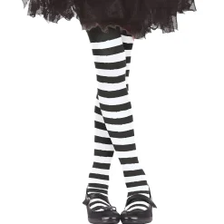Sale Black & White Striped Children's Tights Halloween Party