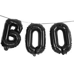 Card Factory Black Boo 16-Inch Foil Balloon Garland