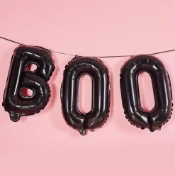 Card Factory Black Boo 16-Inch Foil Balloon Garland