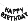 Best Black Happy Birthday 16-Inch Foil Balloon Garland Banners & Bunting|Birthday Party
