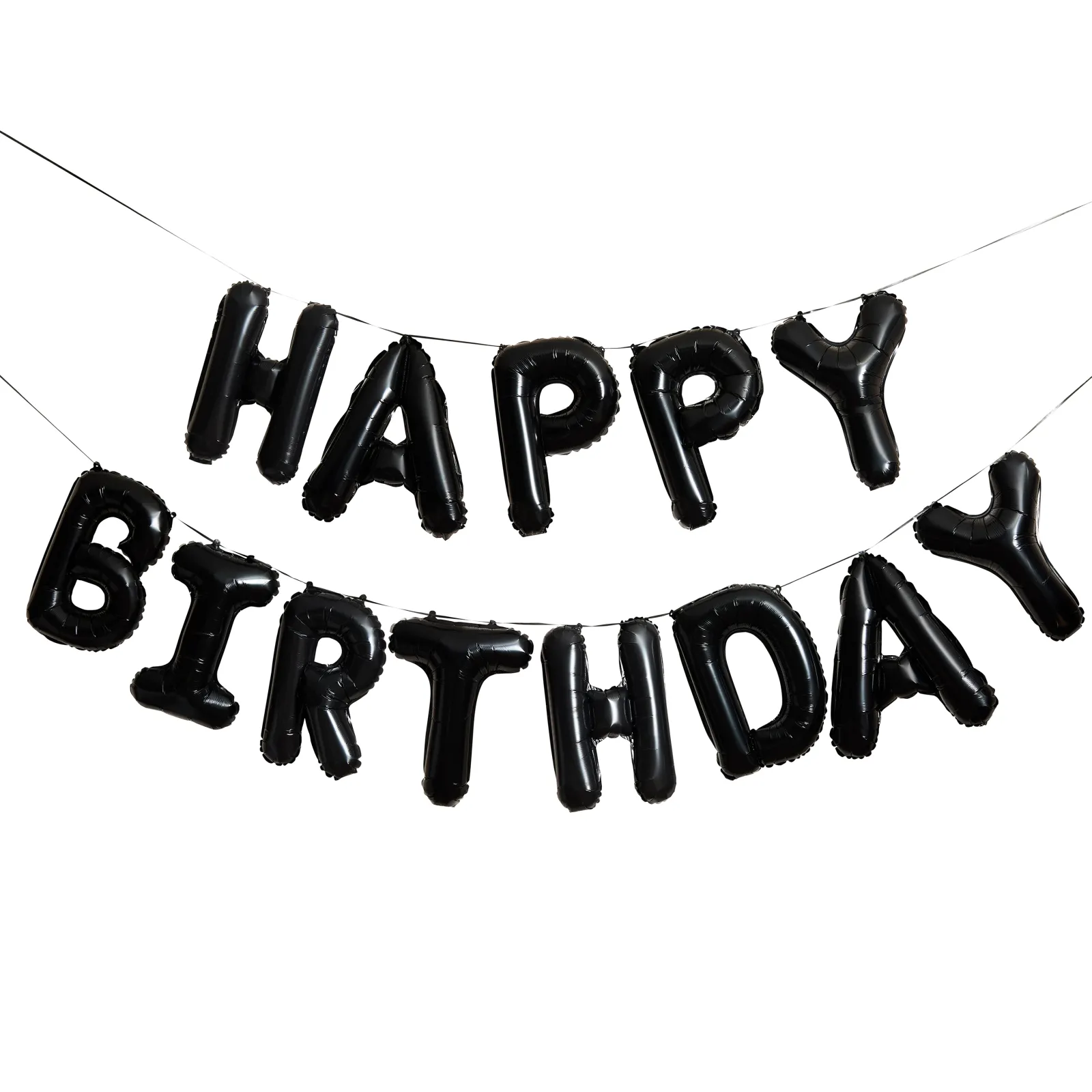 Best Black Happy Birthday 16-Inch Foil Balloon Garland Banners & Bunting|Birthday Party