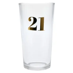Online Blue & Gold 21st Birthday Pint Glass 21St Birthday|Glassware