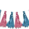 Card Factory Blue & Pink Foil Tassel Gender Reveal Garland