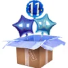 Clearance Blue & Silver 11th Birthday Balloon Bouquet - DELIVERED INFLATED! Kids Birthday Party|Balloons For Kids