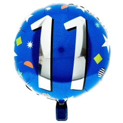 Kids Card Factory Blue & Silver 11th Birthday Foil Helium Balloon