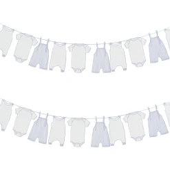 Online Blue Babygrow Card Garland 2.5m Banners & Bunting|Baby Shower Party