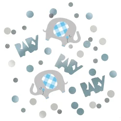 New Blue Elephant Baby Shower Accessories Kit Confetti & Foiletti|Baby Shower Party