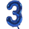 Card Factory Blue Number 3 Giant Foil Helium Balloon INFLATED