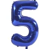 Outlet Blue Number 5 Giant Foil Helium Balloon INFLATED 50Th Birthday|Birthday Party