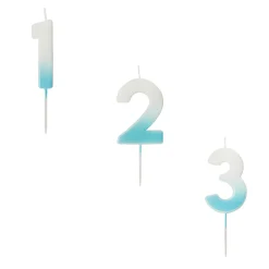 Card Factory Blue Ombre Number Cake Candle (0-9)