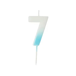 Card Factory Blue Ombre Number Cake Candle (0-9)