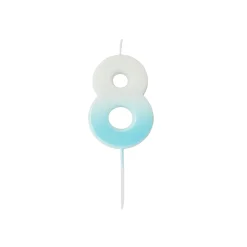 Card Factory Blue Ombre Number Cake Candle (0-9)