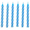 Card Factory Blue Striped Birthday Candles - Pack of 24