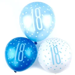 Online Blue 18th Birthday Party Tableware & Decorations Bundle - 16 Guests 18Th Birthday|Tableware
