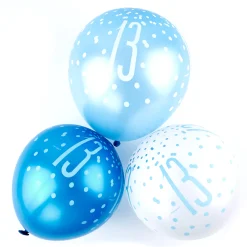 Outlet Blue 13th Birthday Party Tableware & Decorations Bundle Tableware|Birthday Party