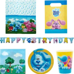 Clearance Blue's Clues Party Tableware & Decorations Bundle - 16 Guests Tableware|Birthday Party