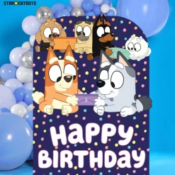 Card Factory Bluey & Friends Happy Birthday Medium Backdrop Cardboard Cutout