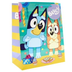 Kids Card Factory Bluey Large Portrait Gift Bag With Puzzles