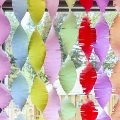 Online Bright Banquet Crepe Streamers - Pack of 8 Birthday Party
