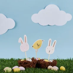 Sale Bunny & Chick Cake Picks - Pack of 6 Tableware