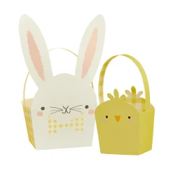 Discount Bunny & Chick Card Baskets - Pack of 5 Bags & Favours|Gift Bags