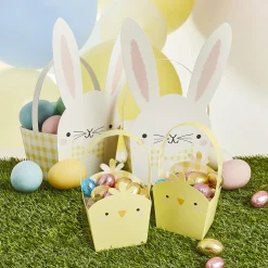 Discount Bunny & Chick Card Baskets - Pack of 5 Bags & Favours|Gift Bags