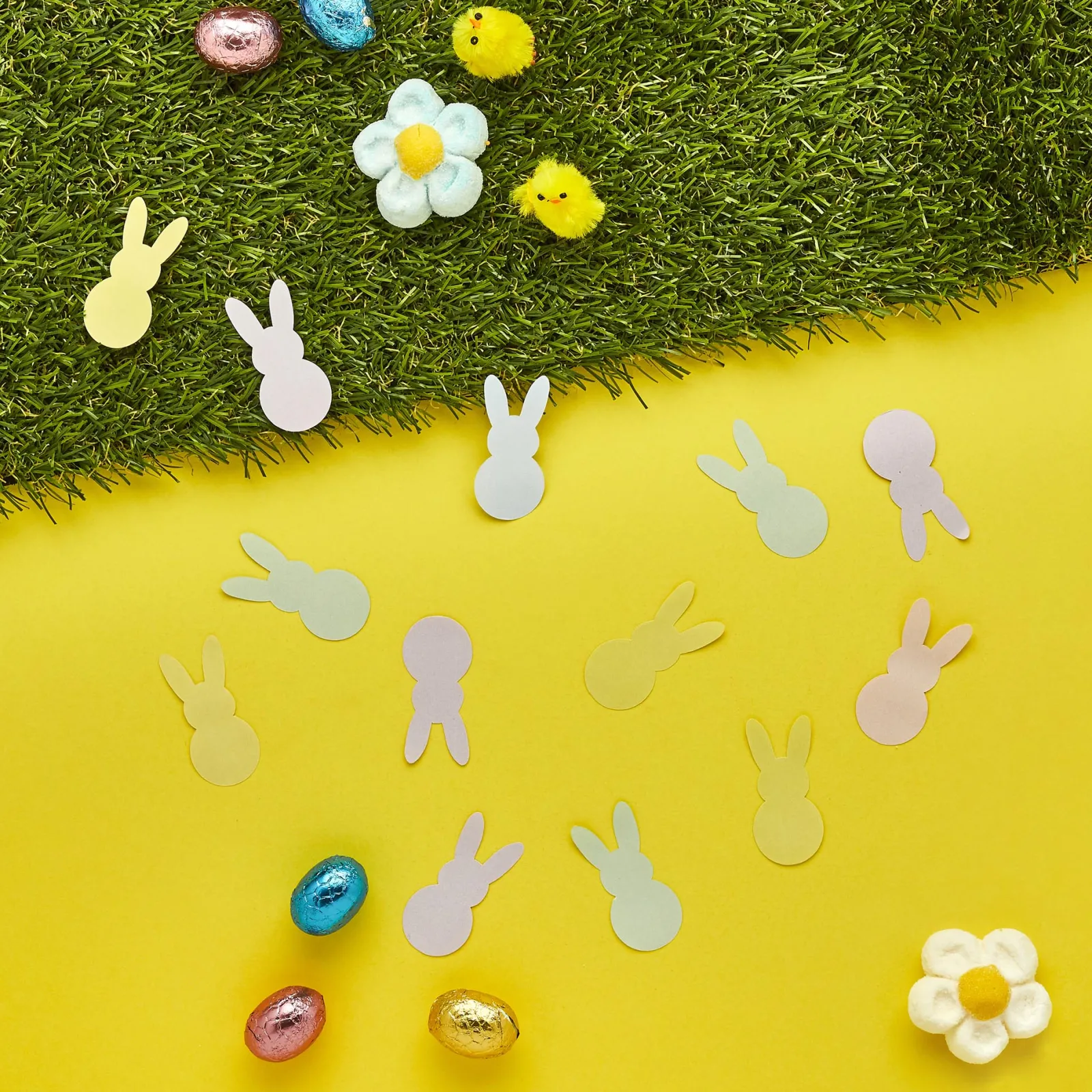 Discount Bunny Card Table Scatter 10g Confetti & Foiletti