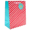 Kids Card Factory Candy Stripe Large Portrait Christmas Gift Bag