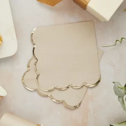 Card Factory Champagne Paper Napkins - Pack of 16