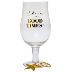 Card Factory Cheers To The Good Times Pint Glass & Keyring
