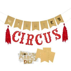 Hot Circus Customisable Card Banner Banners & Bunting|Birthday Party