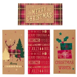 Card Factory Classic Christmas Money Wallets - Pack of 4