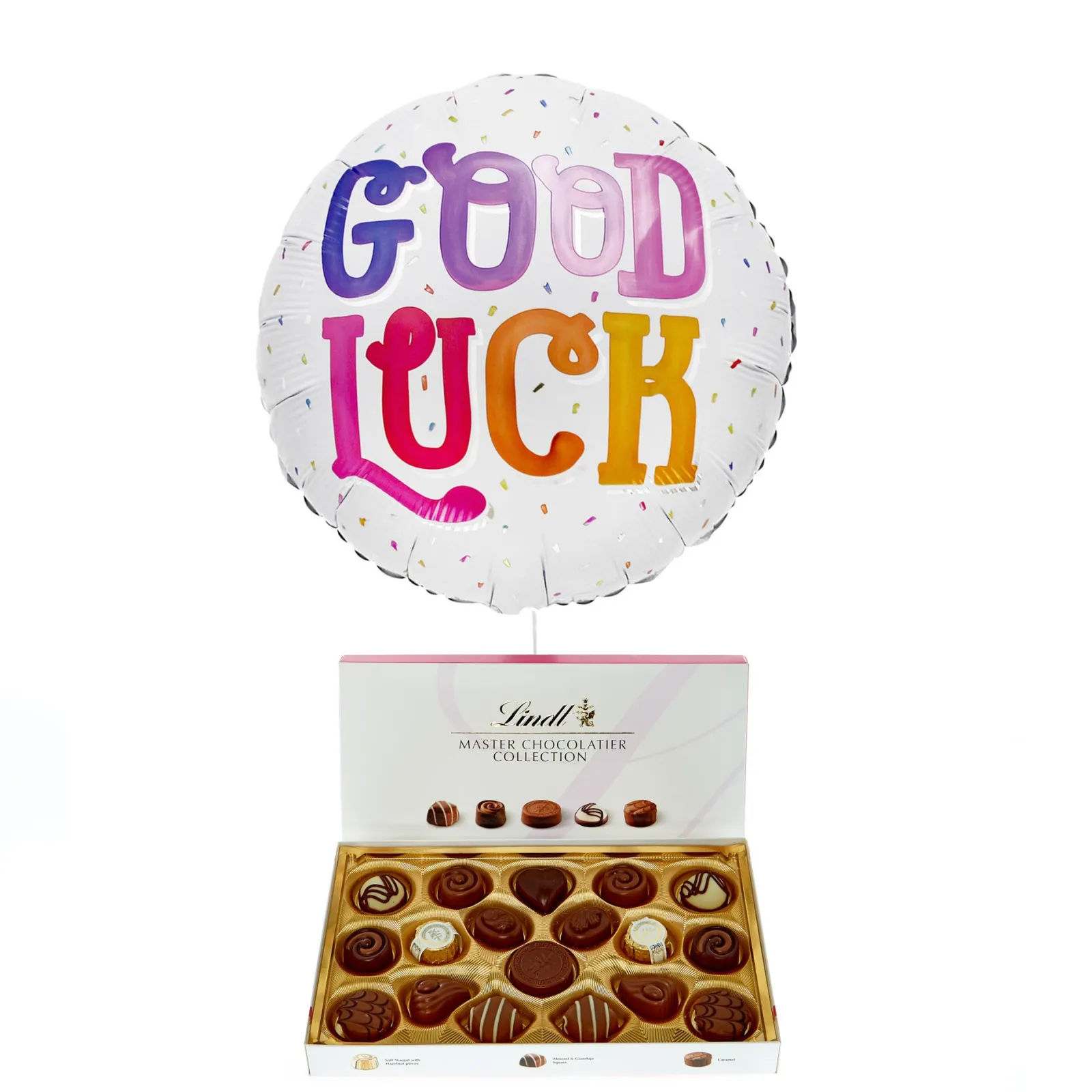 Best Colourful Good Luck Balloon & Lindt Chocolates - FREE GIFT CARD! Kids Balloons For Him|Balloon Bouquets