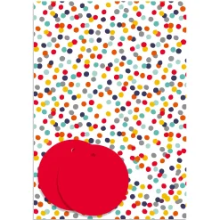 Best Colourful Spots Wrapping Paper - 2 Sheets & 2 Tags Kids Gift Wrap For Kids|Gift Wrap For Him