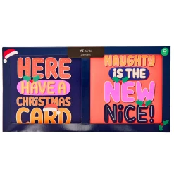 Sale Colourfy Christmas Cards - Pack of 16 (2 Designs) Christmas