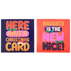 Sale Colourfy Christmas Cards - Pack of 16 (2 Designs) Christmas