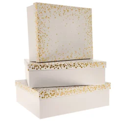 Best Cream & Gold Gift Boxes - Set of 3 Gold Gift Wrap|Silver & Gold Gift Wrap