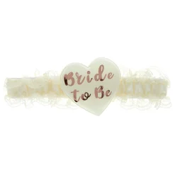 New Cream & Rose Gold Bride to Be Garter Bags & Favours|Hen Party