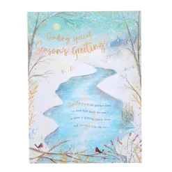 Card Factory Deluxe Deer & Lake Charity Christmas Cards - Pack of 10 (2 Designs)