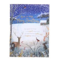 Card Factory Deluxe Deer & Lake Charity Christmas Cards - Pack of 10 (2 Designs)