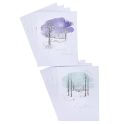 Card Factory Deluxe Scenery Sketch Charity Christmas Cards - Pack of 10 (2 Designs)