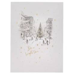 Card Factory Deluxe Skating Scene Charity Christmas Cards - Pack of 10 (2 Designs)