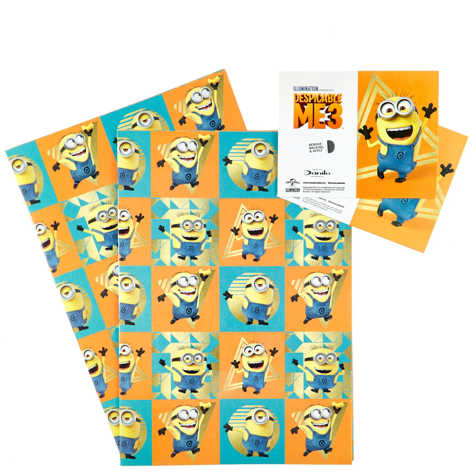 Kids Card Factory Despicable Me 3 Wrapping Paper & Gift Tags - Pack Of 2