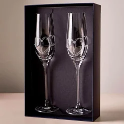 Online Diamante String Of Love Champagne Flute Pair Glassware|New Home Gifts