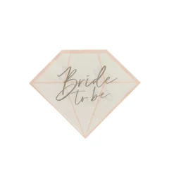 Discount Diamond Bride To Be Paper Napkins - Pack of 16 Tableware|Hen Party