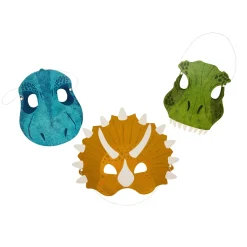 Online Dinosaur Card Masks - Pack of 6 Fancy Dress|Bags & Favours
