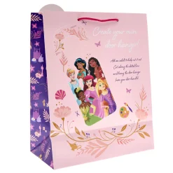 Sale Disney Princess Large Portrait Gift Bag With Door Hanger Kids Gift Wrap For Kids|Gift Wrap For Her